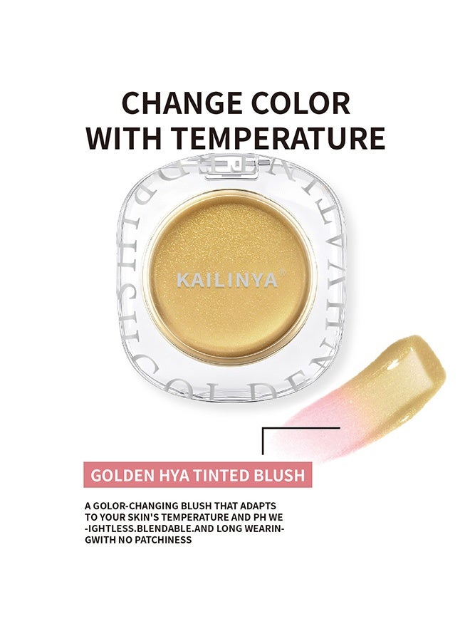 KAILINYA Temperature-adjustable lip and cheek dual-purpose cream, long-lasting eye shadow, shimmering lipstick, contouring, highlighting, color-changing blush, 6g - Image 3